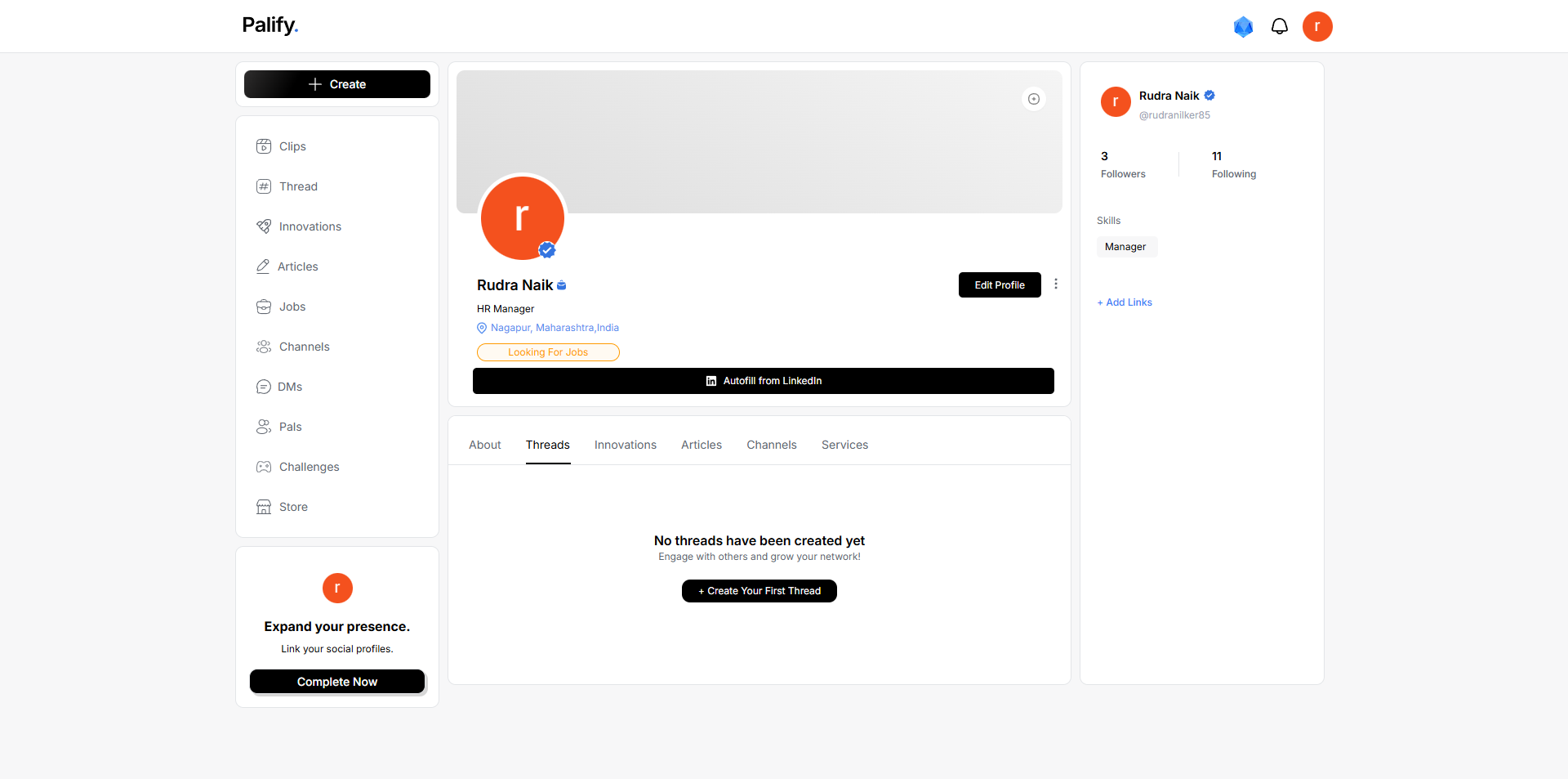 Profile Page