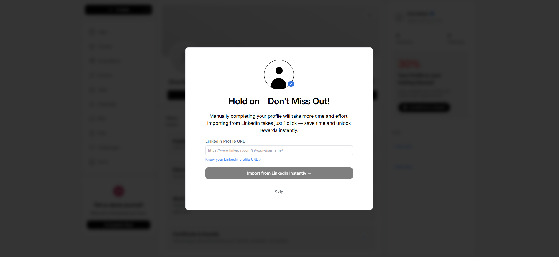 Pop-Up Message