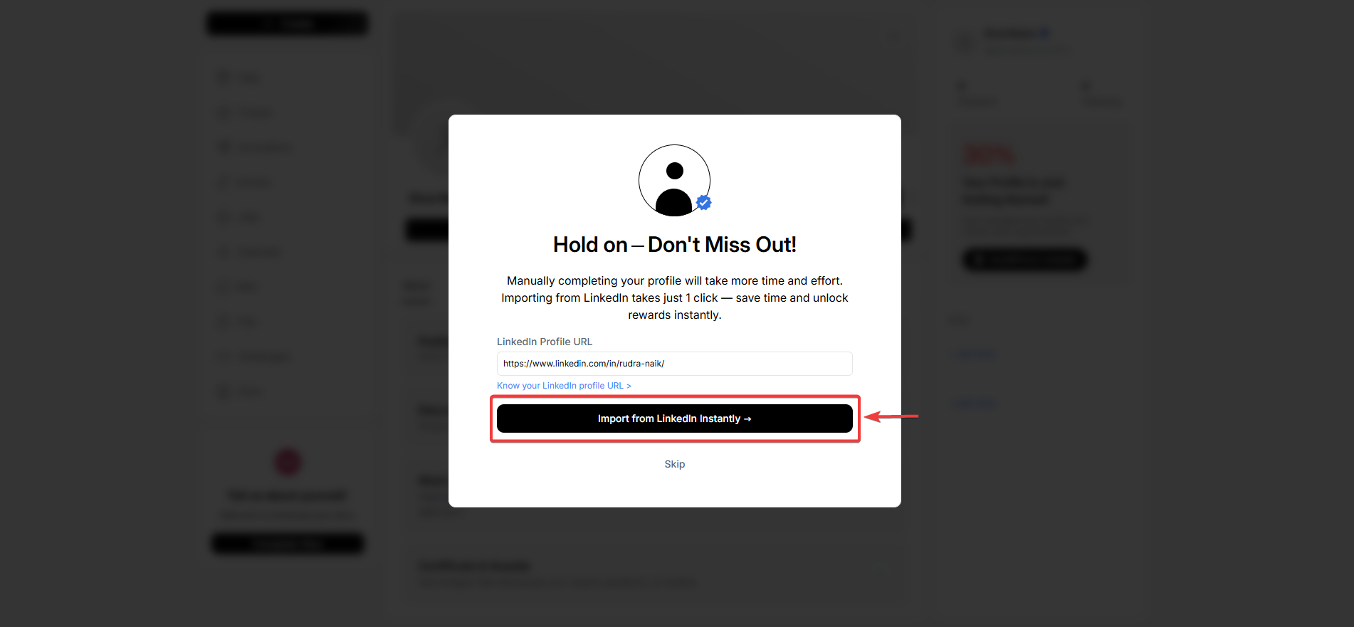 Import Button