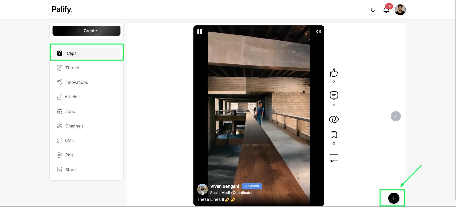 Create Clip Button